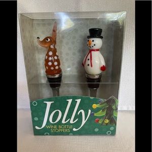 Jolly Wine Bottle Stoppers New in the box.